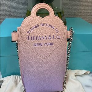 Tiffany & Co. Purple Pink Ombre Please Return To Tiffany Phone Crossbody - NWT